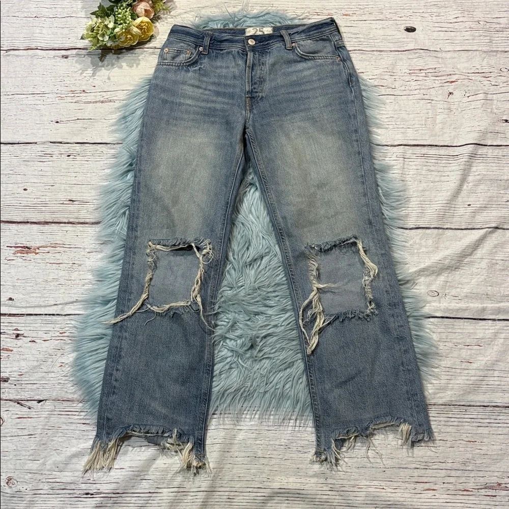 We the Free Maggie Mid Rise Straight Leg Jean in Aged to Perfection